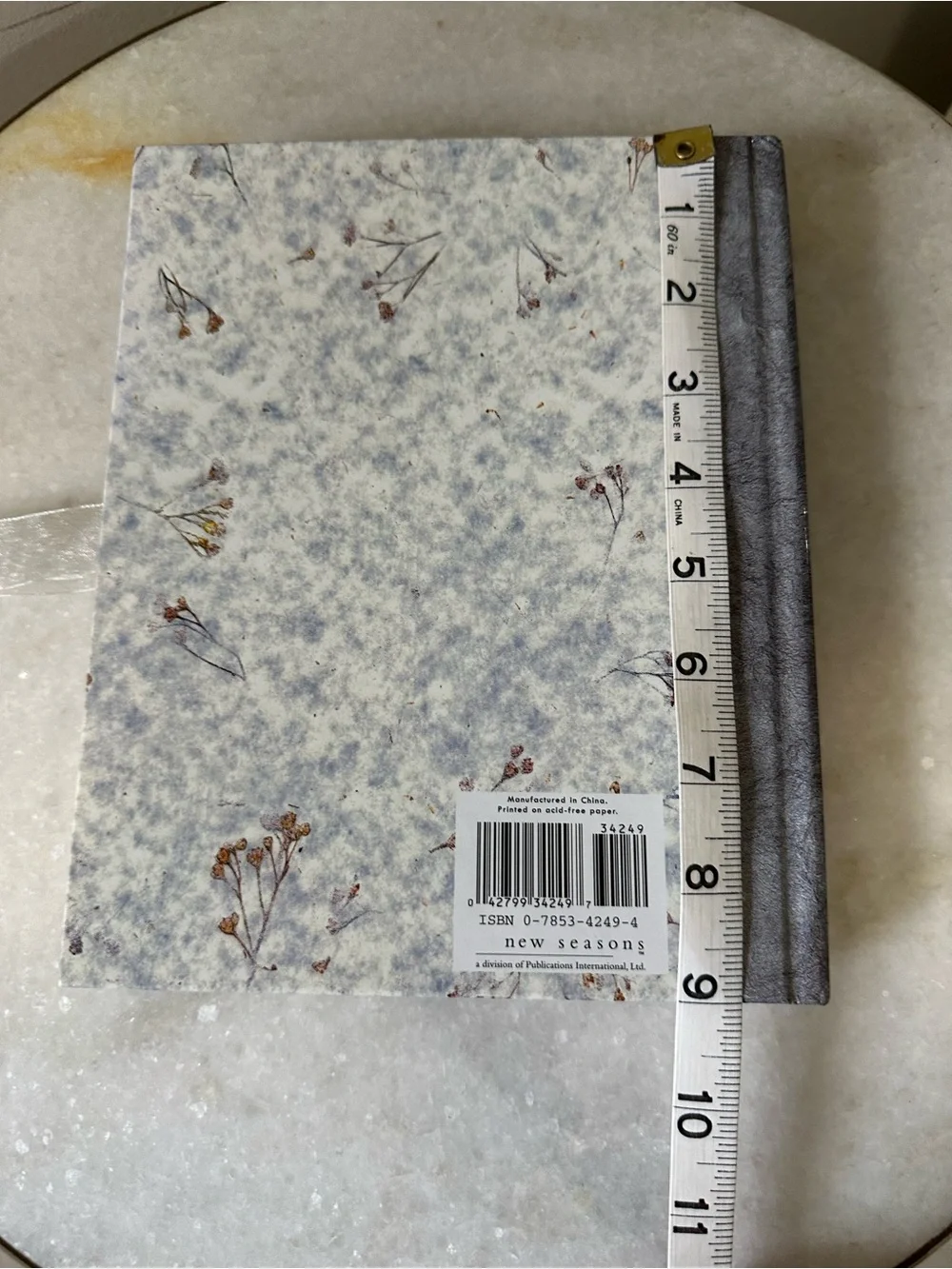 'Between Sisters' Floral Hardcover Photo Album Journal in Pale Blue and Gray
